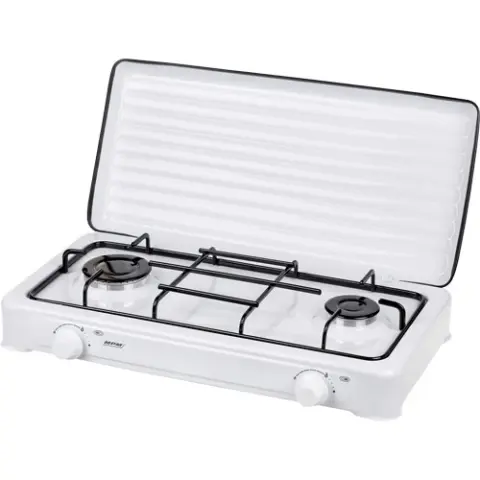 MPM SMILE-KN-02-1K 2 Aragaz alb cu model de trandafiri