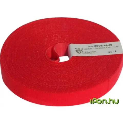 PATCHSEE Kábelkötegelő Piros 10m ECOS-SR-10