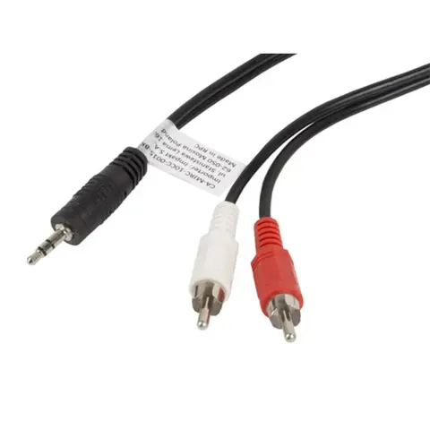 LANBERG RCA Jack Átalakító Fekete 1.5m CA-MJRC-10CC-0015-BK