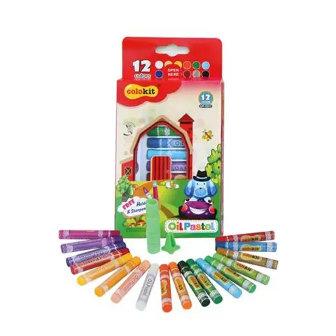 FLEXOFFICE Olajpasztell kréta Colokit 12 különböző szín