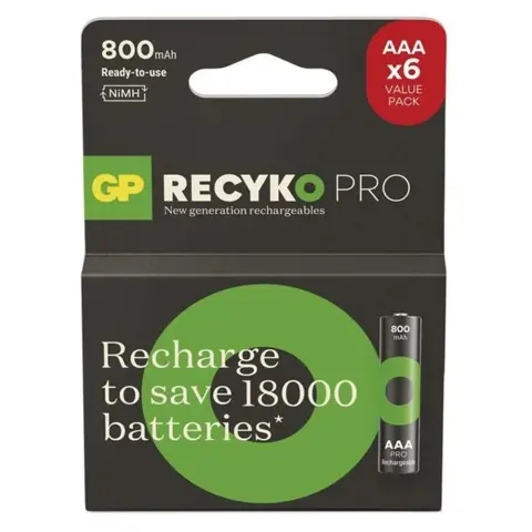 GP ReCyko Pro Micro-Mignon-Akku (AAA) 800mAh 4+2 Stk.