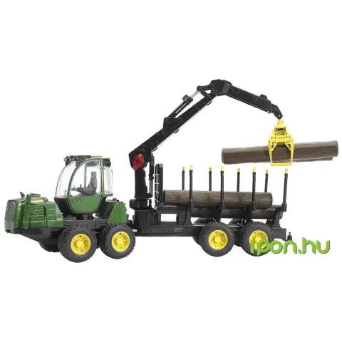 BRUDER CAT John Deere 1210E vontató és farönk rakodó