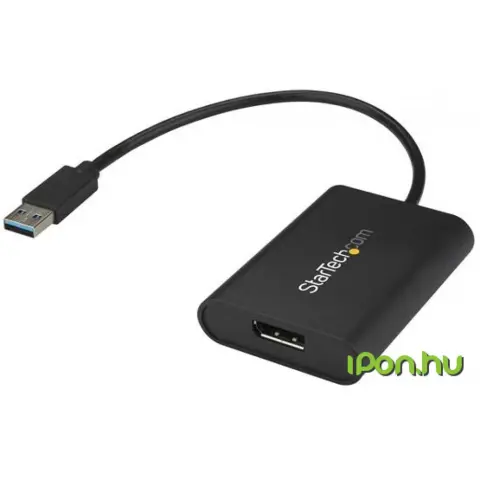 STARTECH USB 3.0 DisplayPort Átalakító Fekete 20cm USB32DPES2