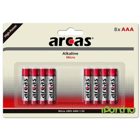 ARCAS LR03 mikro ceruza elem (AAA) 8db