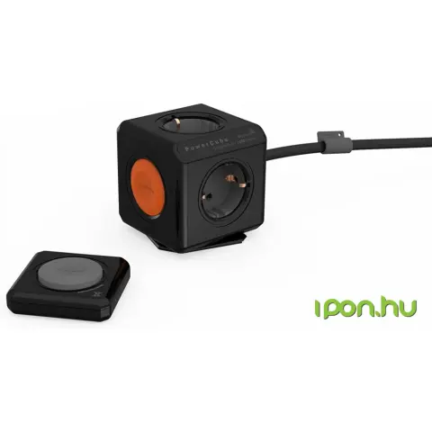 ALLOCACOC PowerCube 4 priză splitter Remote Set 1.5m negru