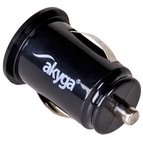 AKYGA Auto punjač 2xUSB 2.1A crni