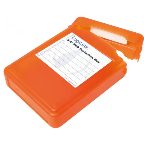 LOGILINK HDD Protection Box for 3.5" HDDs narancssárga
