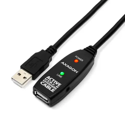 AXAGON USB Hosszabbító Fekete 5m ADR-205
