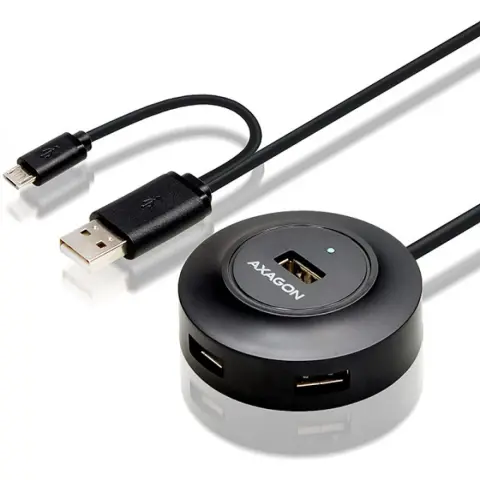 AXAGON USB hub + OTG fekete