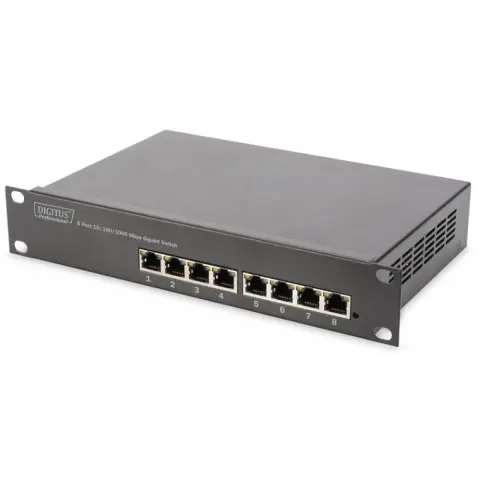 DIGITUS DN-80114 Professional 10-inch 8-Port Gigabit Ethernet Switch