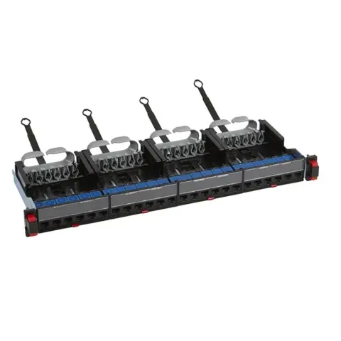 LEGRAND LCS3 patch panel 24xRJ45 (6xRJ45 modulok) Cat6 UTP 1U gyorscsatlakozók 033760