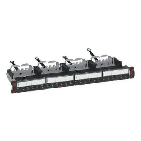 LEGRAND LCS3 patch panel 24xRJ45 (6xRJ45 modulok) Cat6A STP 1U gyorscsatlakozók