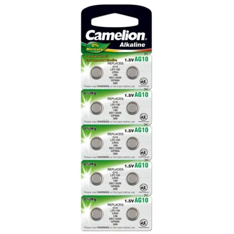 CAMELION AG10 Alkáli gombelem 10db