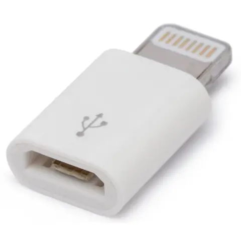 DELIGHT Lightning Micro USB Töltő/adatkábel Fehér 3cm 55448