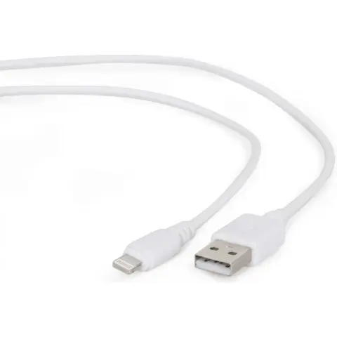 GEMBIRD USB Lightning Töltő/adatkábel Fehér 1m CC-USB2-AMLM-W-1M