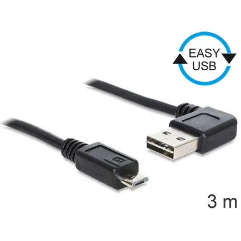 DELOCK USB Micro USB Átalakító Fekete 3m 83384
