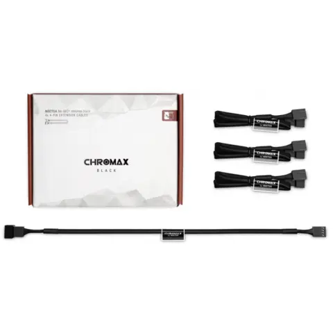 NOCTUA NA-SEC1 chromax.black 4-pin PWM cable extension black 4-piece set
