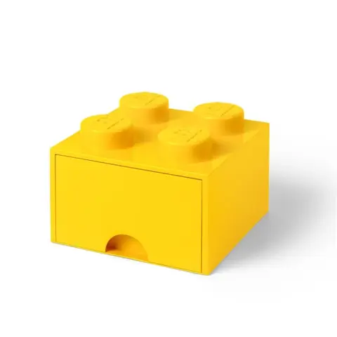 ROOM COPENHAGEN Fiókos tárolódoboz 4-es lego kocka formájú sárga