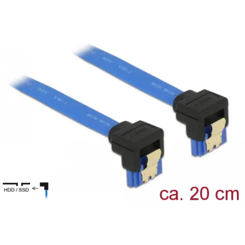 DELOCK SATA Összekötő Kék 20cm 85095