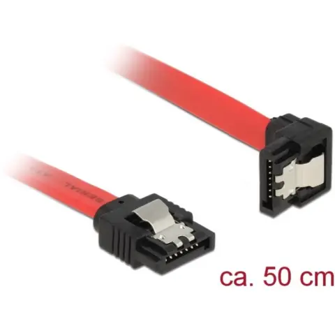 DELOCK SATA Összekötő Piros 50cm 83979