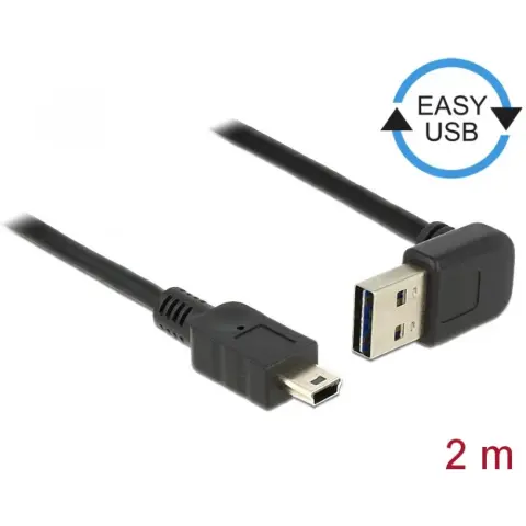 DELOCK USB Mini USB Átalakító Fekete 2m 83544