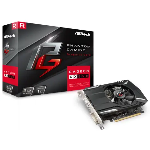 ASROCK Radeon RX550 2GB GDDR5 Phantom Gaming PCIE