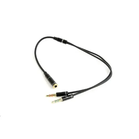 GEMBIRD Jack Elosztó Fekete 20cm CCA-418M