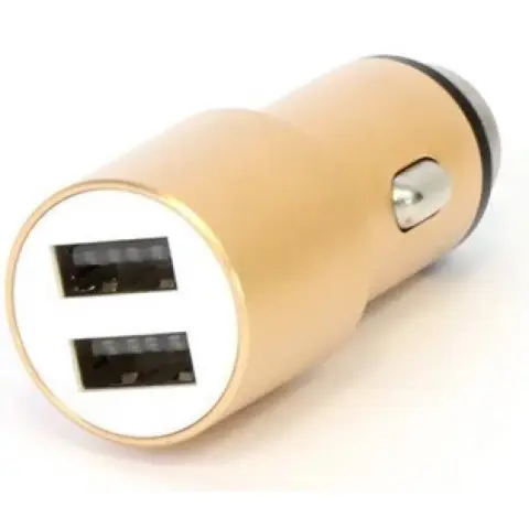 OMEGA Auto punjač 2xUSB 2.1A zlatni