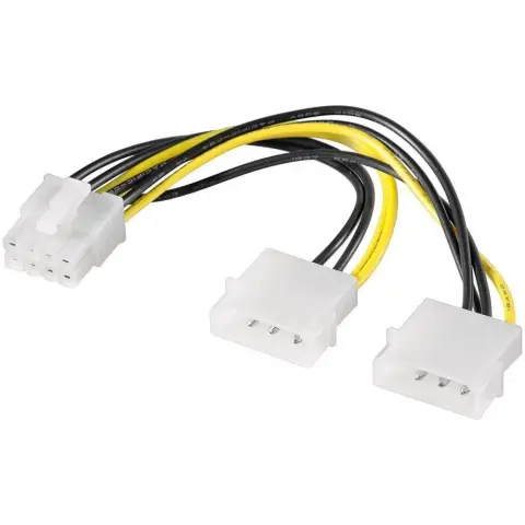 GOOBAY PCI Express 8 pin Molex power cable White 15cm 93241