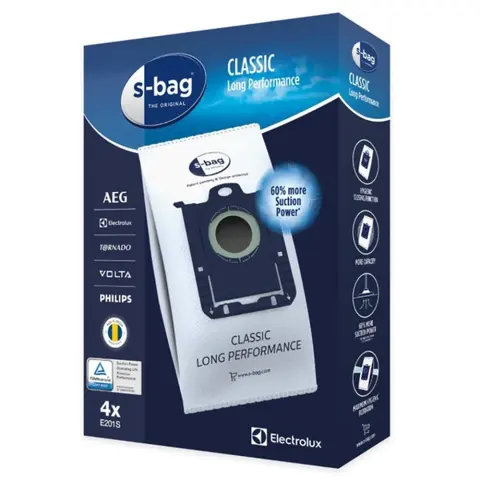 ELECTROLUX E201S Staubbeutel S-Bag Classic Long Performance 4 pcs