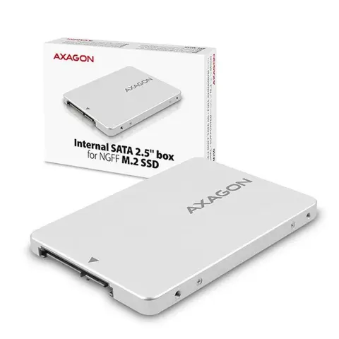 AXAGON RSS-M2SD 2.5" SATA M.2 rack - M.2 SATA - 2.5" SATA konverter