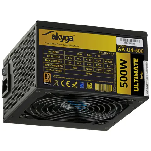AKYGA Ultimate 500W 80 Plus Bronze tápegység