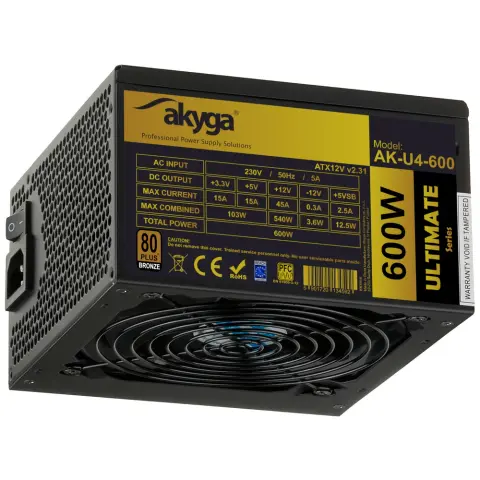 AKYGA AK-U4-600 600W 80 Plus Bronze tápegység