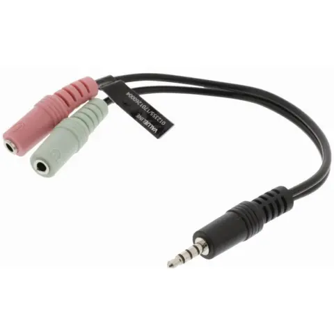 NEDIS Jack Elosztó Fekete 20cm CAGP22150BK02