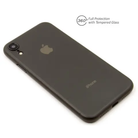 VIREO Jelly 2:1 Ultra tanak Staklo kutijica + film iPhone XR providno crno