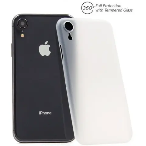 VIREO Jelly 2:1 Ultra tanak Staklo kutijica + film iPhone XR providno bijela