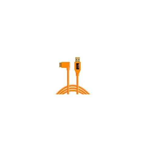 TETHERTOOLS TetherPro USB 3.0-Micro-B Right Angle kábel (4.6m) narancssárga