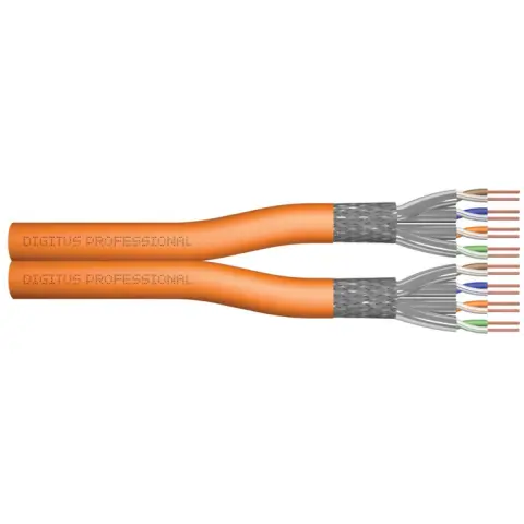 DIGITUS CAT7 Összekötő Narancssárga 100m DK-1743-VH-D-1