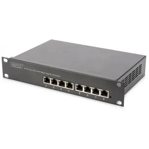 DIGITUS DN-95317 Professional 10 inch 8-port Gigabit Ethernet PoE switch