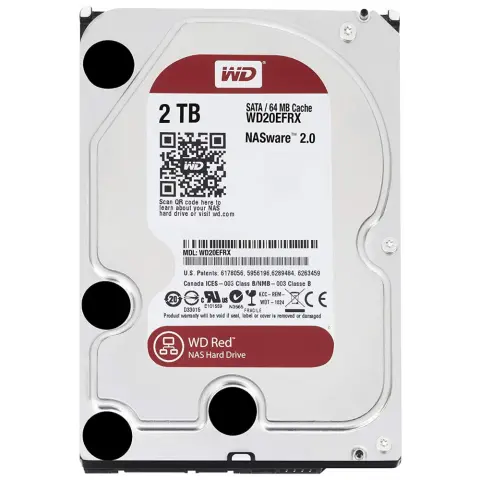 WD Red 2TB 3.5" 5400rpm 64MB SATA WD20EFRX