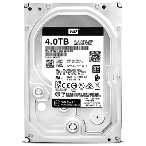 WD Black 4TB 3.5" 7200rpm 256MB SATA WD4005FZBX