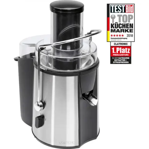 CLATRONIC AE 3532 Gyümölcs centrifuga automatikus 1000 W rozsdamentes acél / fekete