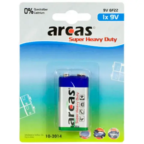 ARCAS Super Heavy Duty 9 voltos elem (E) 1db