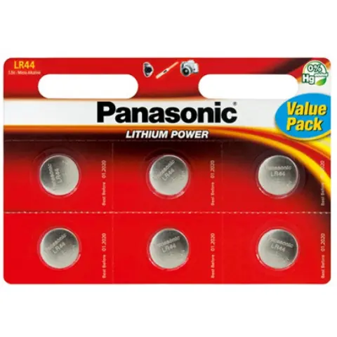 PANASONIC LR44 gombelem (CR) 6db