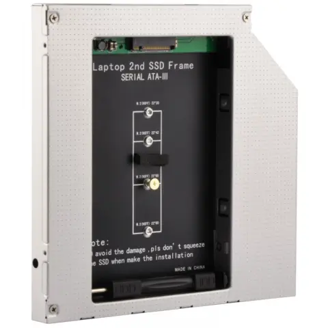 GEMBIRD Slim 5.25" bay mounting frame for NGFF (M.2) SSD memory card 12.7 mm height