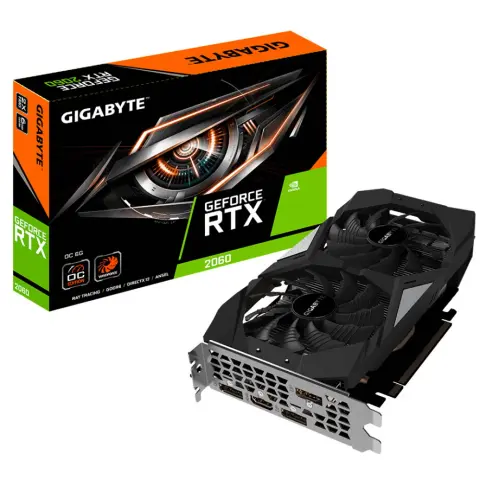GIGABYTE GV-N2060OC-6GD GeForce RTX 2060 6GB GDDR6 OC PCIE