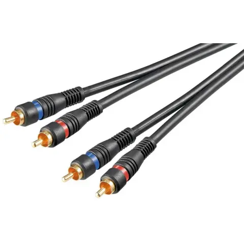 GOOBAY RCA Összekötő Fekete 1.5m 50032