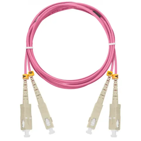NIKOMAX Fiber Optic SC/UPC Összekötő Rózsaszín 3m NMF-PC2M4C2-SCU-SCU-003