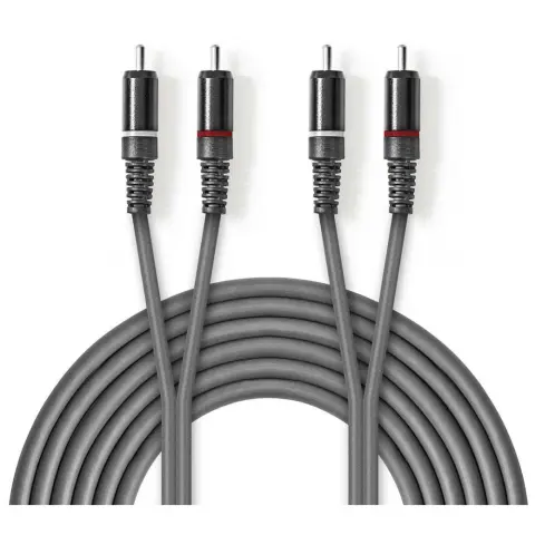 NEDIS RCA Összekötő Szürke 3m COTH24200GY30
