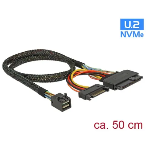 DELOCK SATA Drugi adapter Črn 50cm 84819